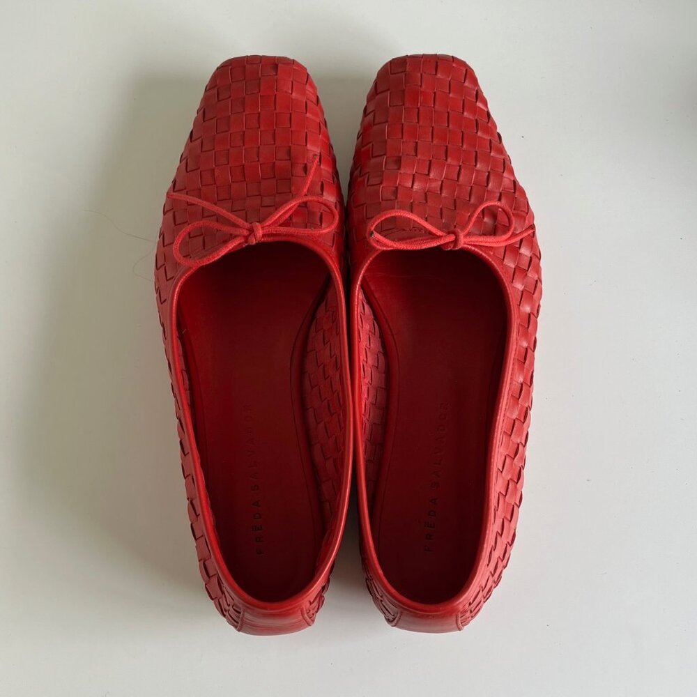 Freda Salvador Red Woven Flats
